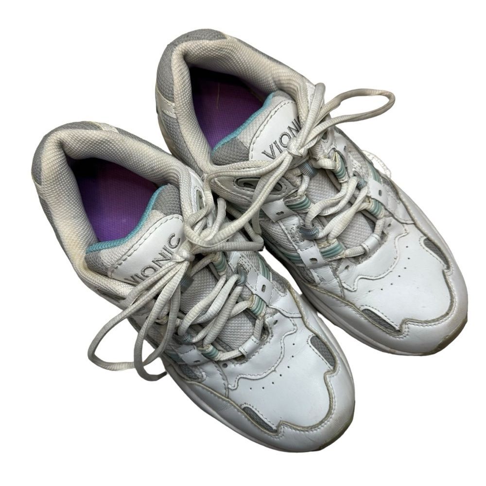 VIONIC Women's Walker Orthoheel White Sneakers Size 8 Walking Comfort